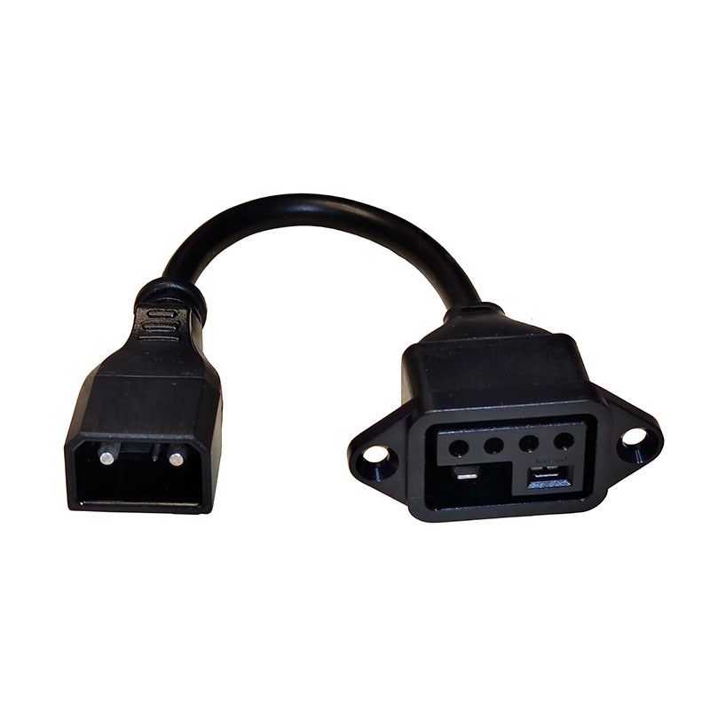 绿源电动车充电器新国标插头2+4插头转换接头直接给锂电池充电48V