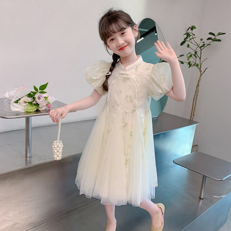 女童国风汉服连衣裙夏季2025新款夏装儿童公主裙女孩新中式旗袍裙