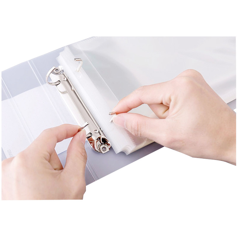 活页外壳A4打孔夹横版文件夹B5活页夹横式翻页夹A5孔夹两孔资料夹