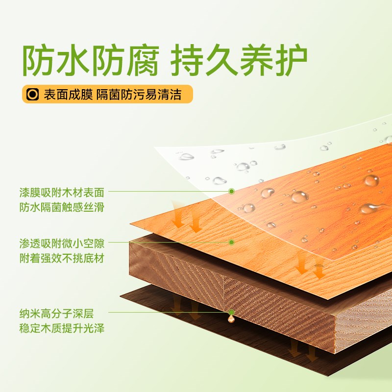 木地板翻新专用漆旧地板改色改造耐磨水性木器漆修复油漆原木色漆