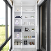 阳台储物柜防晒防水大容量鞋 柜置物架简约杂物柜子定制飘窗收纳柜