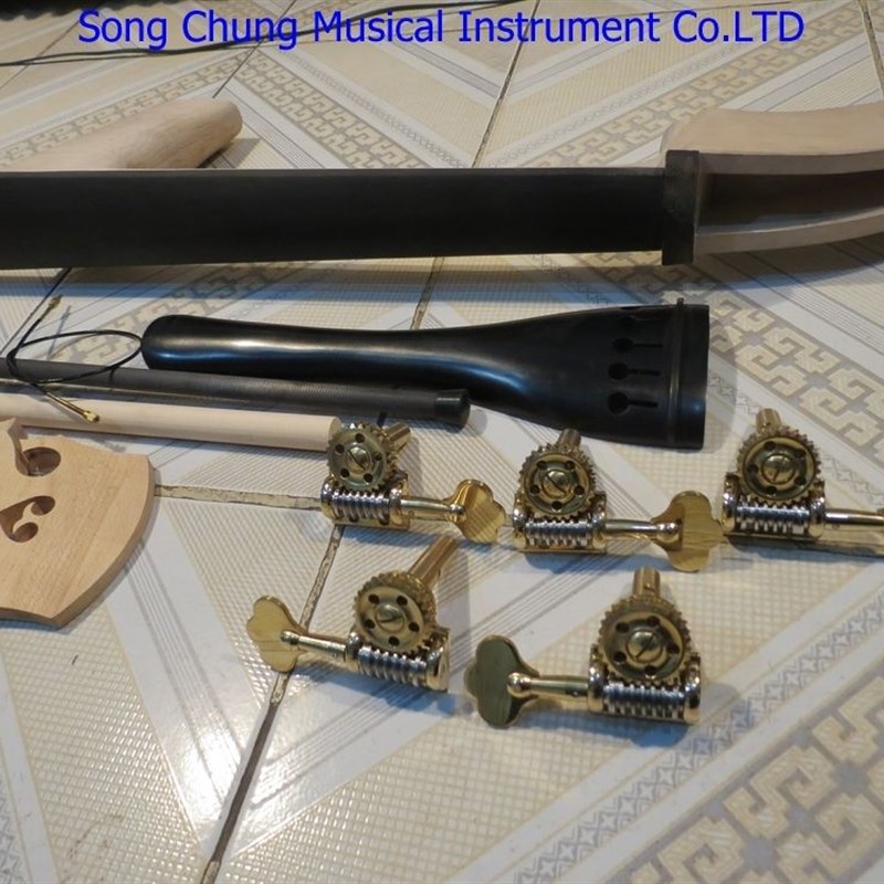 1套5弦3/4贝司配件 :头 指板,轴子,贝司码子,尾柱,弦等等