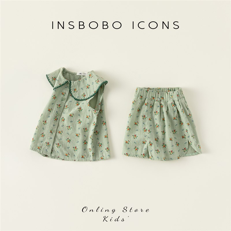 女童套装夏款女宝夏装2023新款衣服夏季女童装时髦套装洋气儿童潮