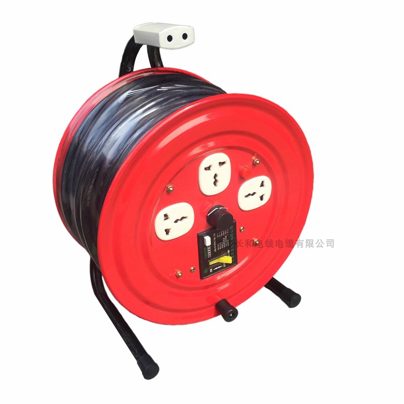 加厚红色15米30米50米电缆盘带空开卷电线盘绕线手提电缆托线盘