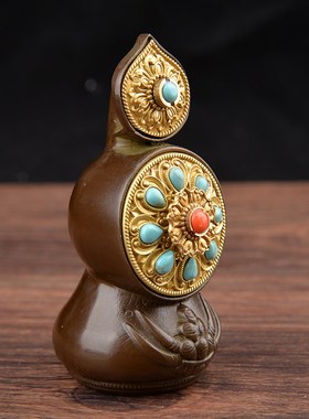 藏传民族用品 慧宝纯铜密宗法器供奉朵玛食子酥油花佛前八供摆件