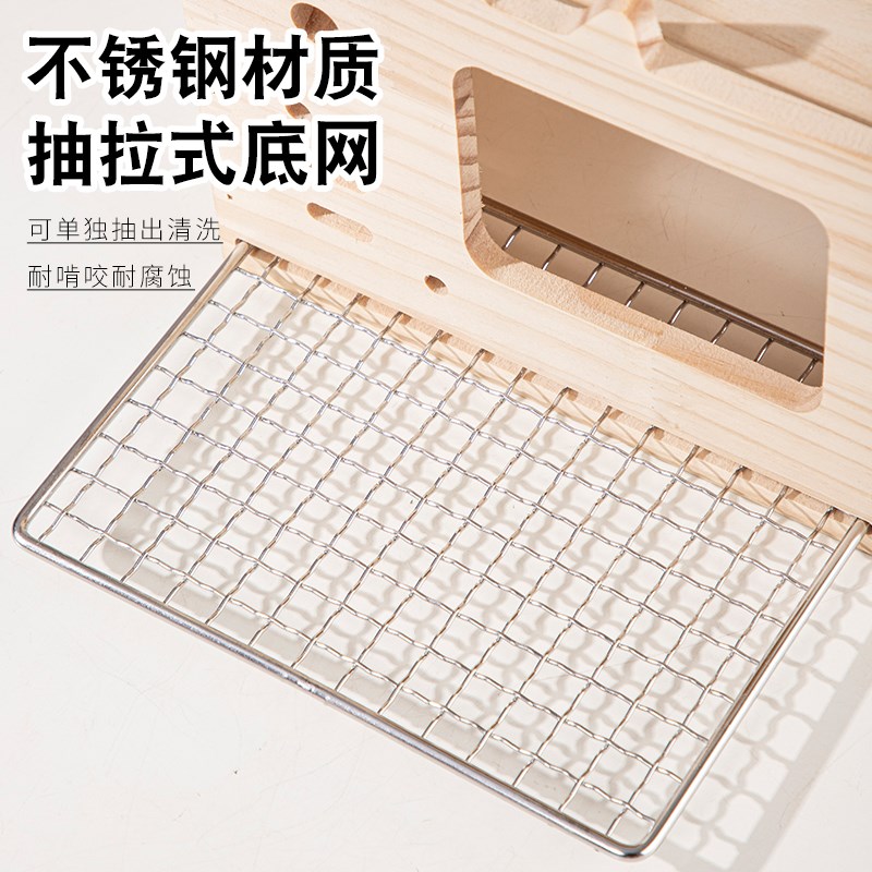 鹦鹉繁殖箱虎皮牡丹鸟窝实木带不锈钢抽拉底网可悬挂小木屋鸟用品