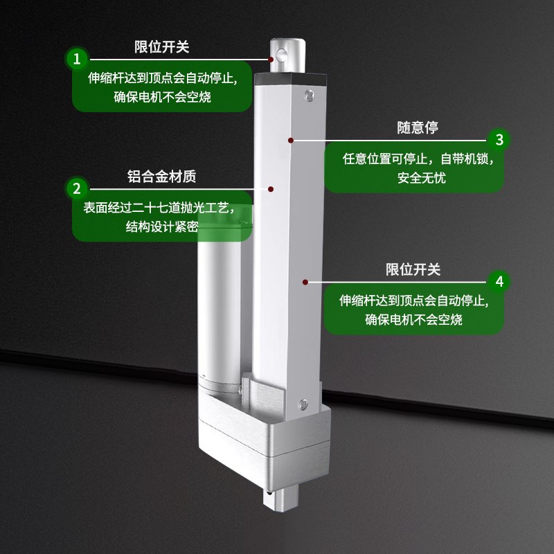 静音电动推杆大推力伸缩杆24V定制直流电机遥控低噪音迷你升降器