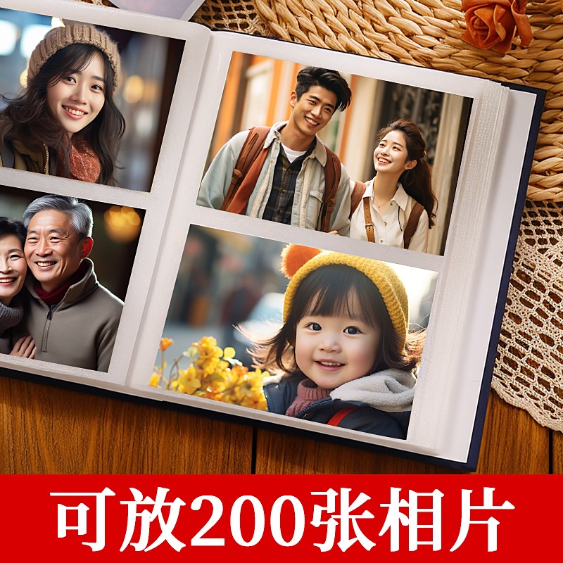 小相册本纪念册大容量家庭插页影集5寸6寸7寸情侣宝宝照片收纳薄