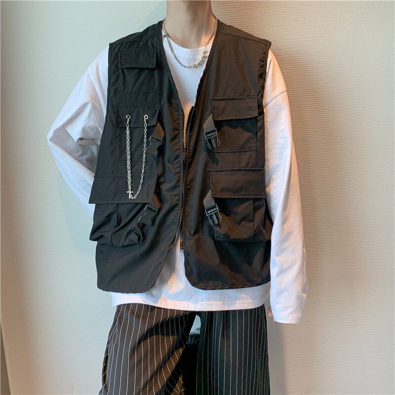 2022KTV服务员马甲工作服酒吧马夹制服夜场服务生工装理发绣LOGO