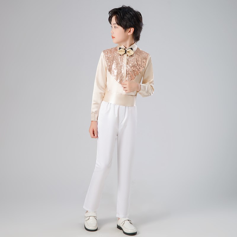 儿童诗歌朗诵演出服蓬蓬裙元旦合唱礼服新款主持套装团体比赛服女