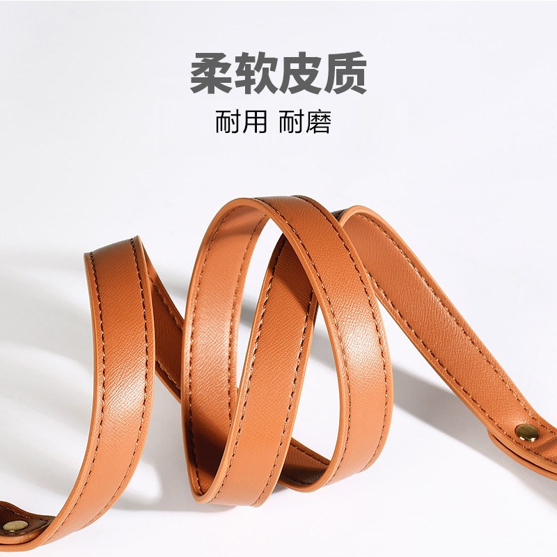 狗狗牵引绳皮革单独绳子防爆冲中型犬狗链牵引带柴犬柯基宠物用品