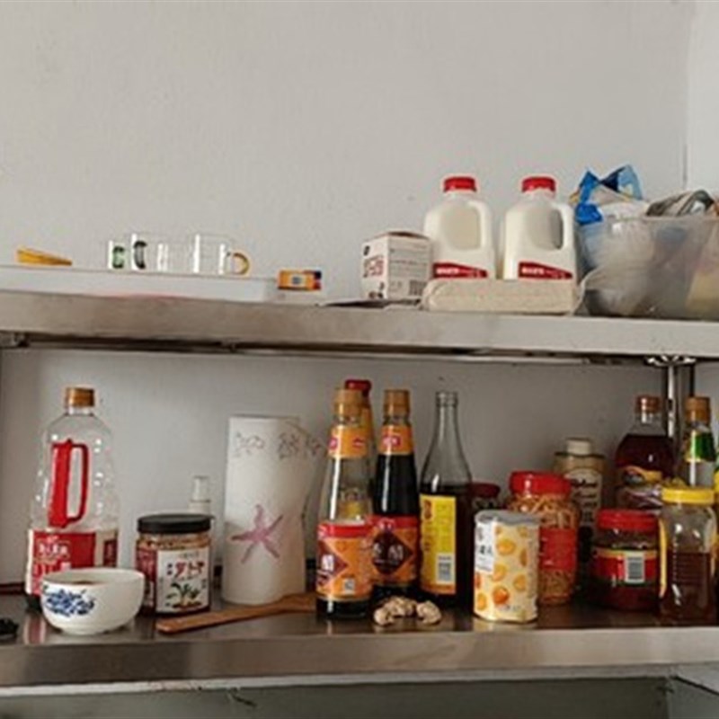 厨房不锈钢挂墙上置物架3层吊柜墙面壁挂式微波炉架子储物收纳2层