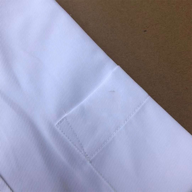 执勤短袖夏季男衬衫纯发白色斜纹免熨西装衬衣外衬挺括修身