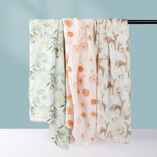 哈利兔婴儿盖毯纱布空调被子夏季薄款竹棉包巾新生儿宝宝初生抱被