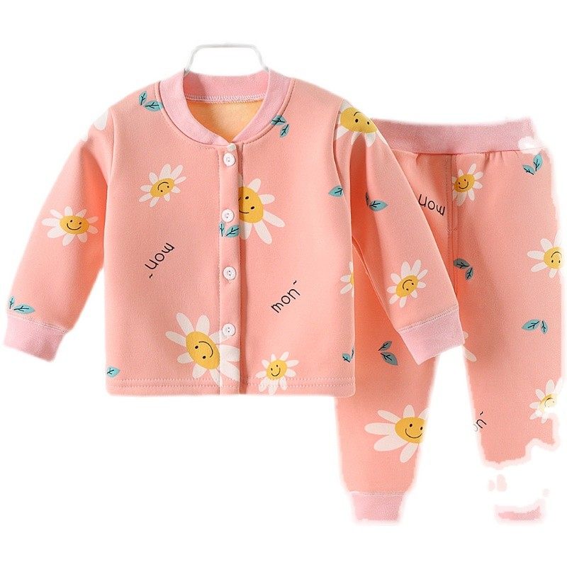 秋冬季新款儿童保暖内衣套装加绒加厚男女童秋衣秋裤1234岁打底