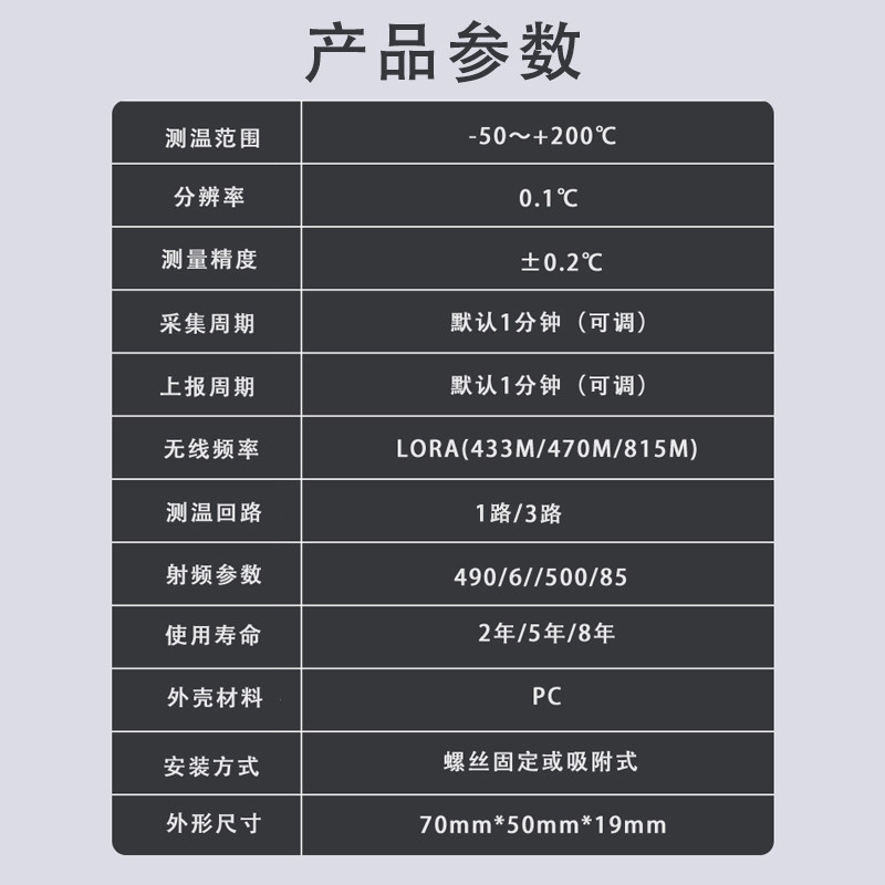 华导磁吸式无线测温传感器变电站高压开关柜外壳机房锅炉电机温度
