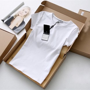 人手BI入 纯棉圆领短袖 2021夏装 显瘦基础款 T恤女 新款 自留推荐