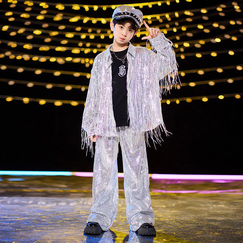 儿童街舞服装亮片流苏外套闪亮爵士舞架子鼓超闪拉丁舞个性演出服,童装/婴儿装/亲子装,儿童演出服,淘宝优惠券,粉丝福利购,淘宝优惠卷