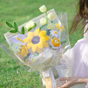 扭扭棒手工向日葵花束成品diy材料送同学朋友老师毕业教师节礼物