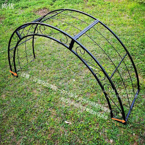 花园拱门花架爬藤架拱形半拱门户外庭院月季门垛拱门架子别墅院子