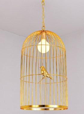 新中式铁艺鸟笼吊灯特色火锅店灯创意餐厅咖啡厅酒吧台茶楼装饰灯