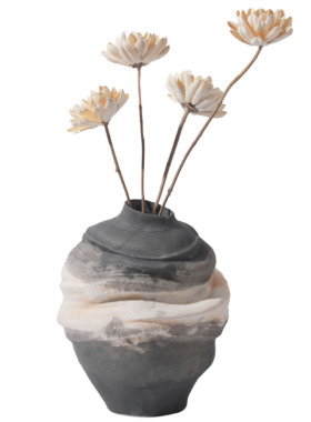 新中式陶瓷花器摆件售楼处样板间酒店禅意插花干花玄关处装饰摆设