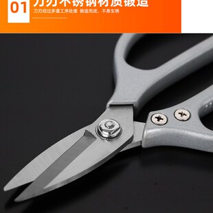 巨正升强力甲鱼剪多功能厨房剪刀剪鸡骨剪烤肉不锈钢家用厨房剪刀