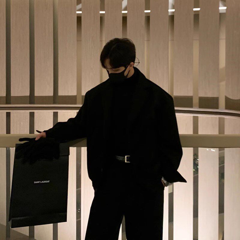 设计高级感英伦毛呢大衣男秋冬季加厚休闲短款谢尔比风衣呢子外套