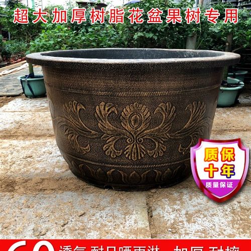 特大号花盆塑料加厚仿陶瓷铁树花盆口径60厘米龙缸果树专用盆包邮