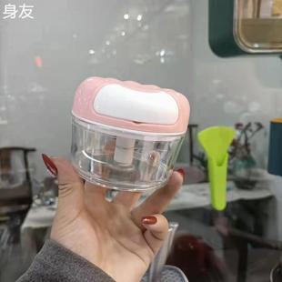 玻璃捣蒜泥神器拉蒜器手动打大蒜蒜蓉搅碎机压蒜绞蒜末家用蒜泥器