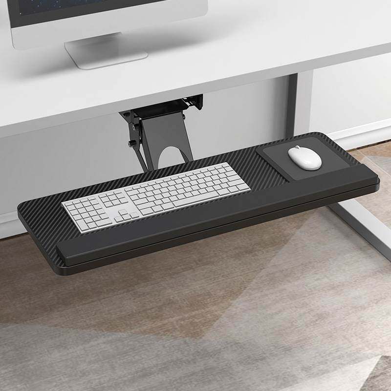 键盘托 托架桌面延长滑轨支架人体工学抽屉桌下推拉滑动滑鼠托 托