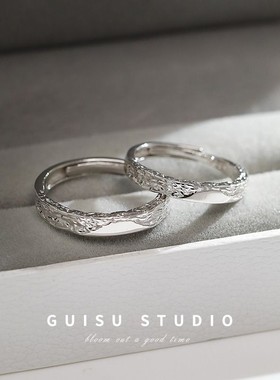 甜蚀冰川小众设计感情侣对戒