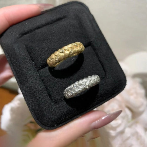 2025新款拉丝麦穗系列戒指女