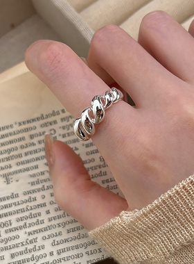 韩版麻花戒指女复古时尚气质个性