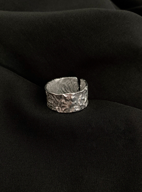 锡纸皱纹肌理戒指不规则个性百搭