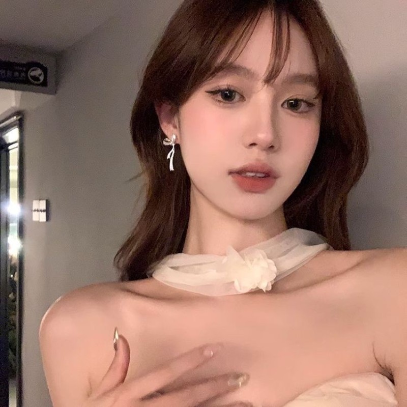 「恰好心动」蝴蝶结气质耳钉女