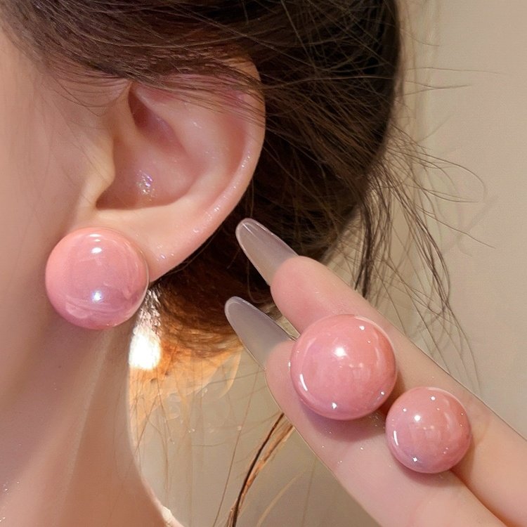 纯银耳钉粉色馒头珍珠女早春2025新款爆款轻奢高级感耳环时尚气质,饰品/流行首饰/时尚饰品新,耳钉,淘宝优惠券,粉丝福利购,淘宝优惠卷