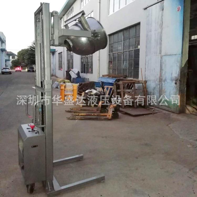全不锈钢电动堆高车不锈钢电动油桶堆高车不锈钢油桶倒料车