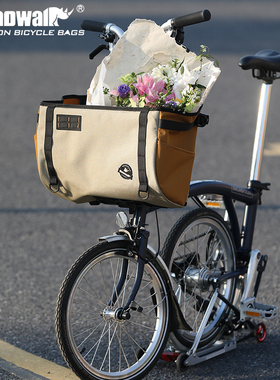 犀牛小布折叠车菜篮包车头宠物包brompton猪鼻包骑行包大容量前包