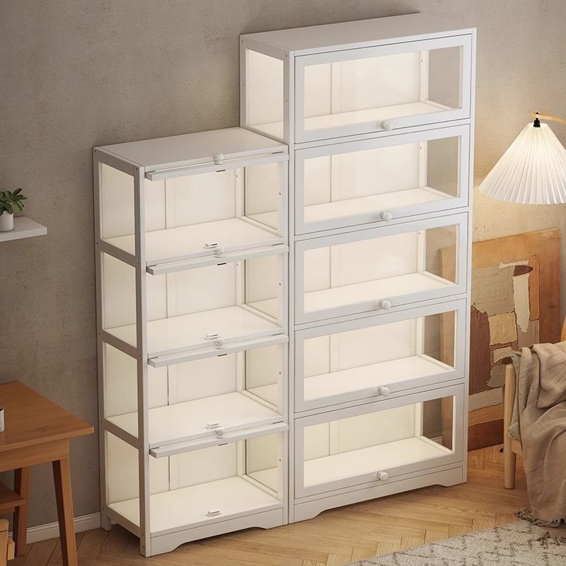 防尘书柜带柜门置物柜落地客厅透明展示柜亚克力收纳柜多层储物柜,住宅家具,单个书柜,淘宝优惠券,粉丝福利购,淘宝优惠卷