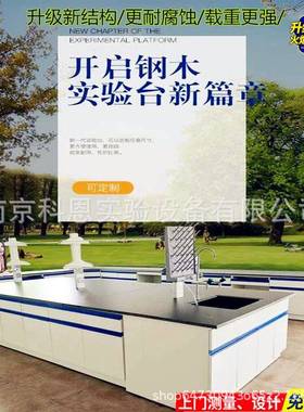 实验室全钢实验台钢木工作操作台试验台实验家具操作台化验室台面