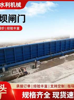 液压翻板闸门锈钢电动液动限流可升降合页坝不景观液压闸门