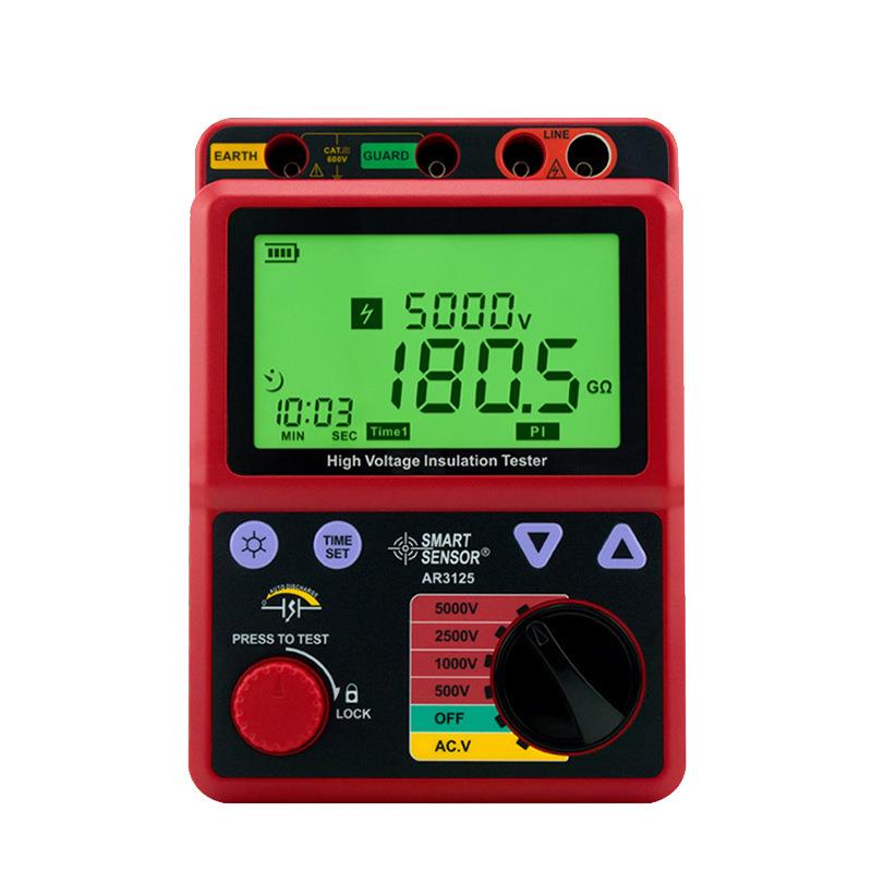 供AR3125高压绝缘电阻测试仪5000V数字兆欧表数字摇表高阻计