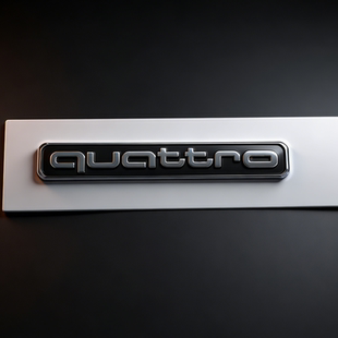 适用于奥迪A5L上汽/一汽新款A5L四驱quattro车贴尾标运动黑化字标