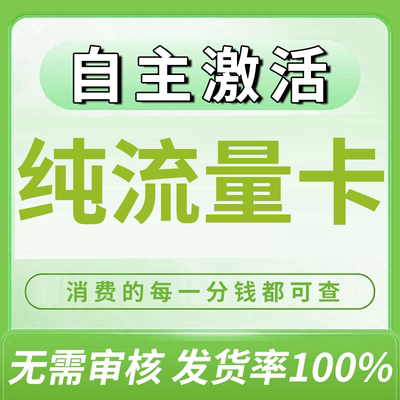 纯流量上网卡学生用无号流量卡无线网无通话全国通用5g流量网卡