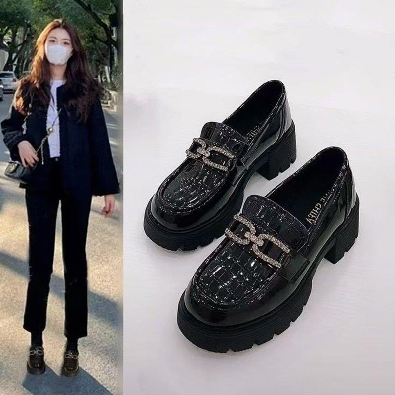 现货制服内增高裙子女款奶皮鞋女少女感JK芭蕾性感松糕鞋夏软皮浅