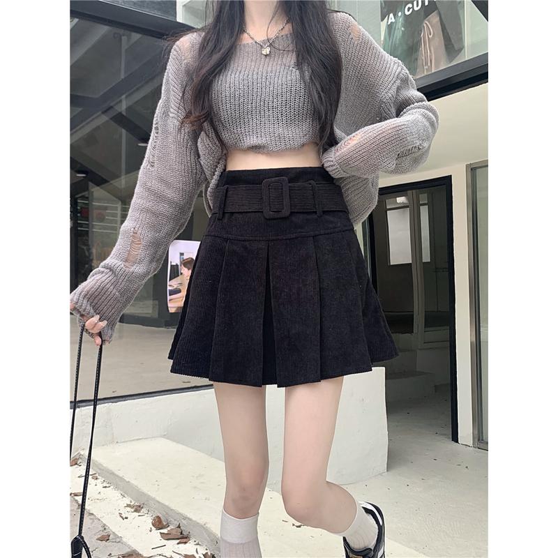 新品大码灯芯绒a字半身裙女春季2025新款女装雪尼尔短裙胖mm显瘦