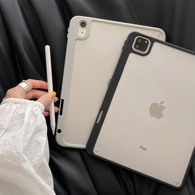带笔槽保护壳2025新款iPad Pro11英寸13寸保护套7代Air11寸AIR6透明防弯M3亚克力平板12.9无盖防摔磨砂软硬壳