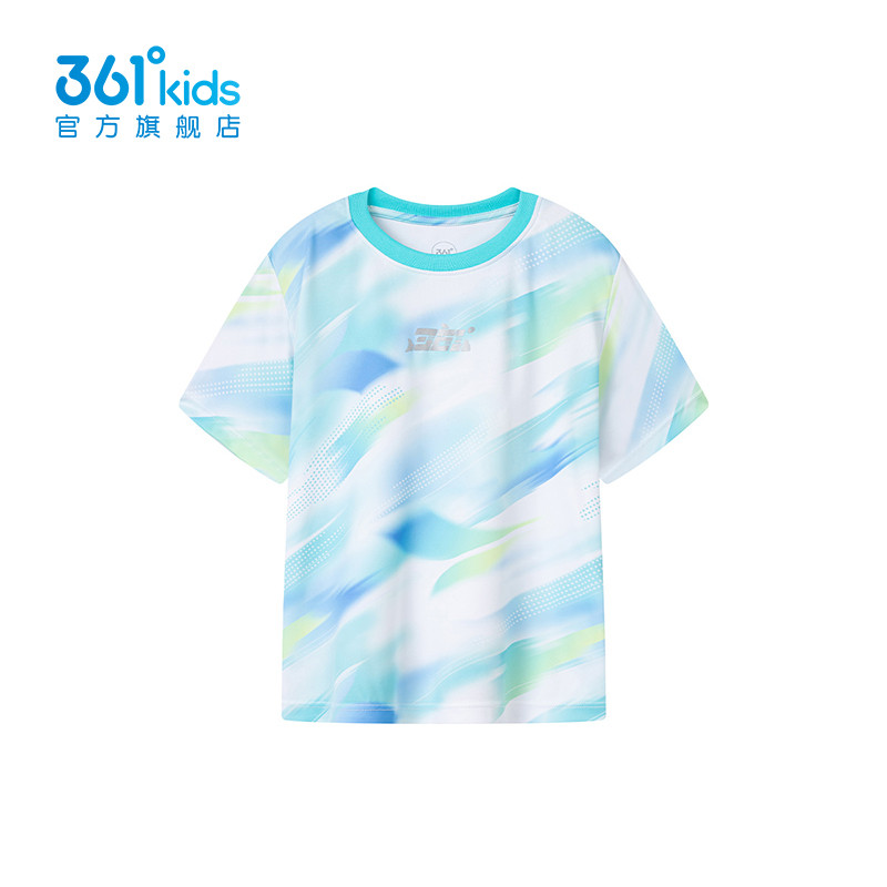 361°男童短袖针织衫速干新品2025夏印花中小童运动T恤K52524213