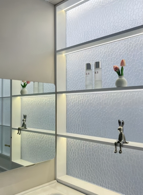 全铝合金门联柜定制现代极简平开推拉玻璃门卫生间组合门连柜防水